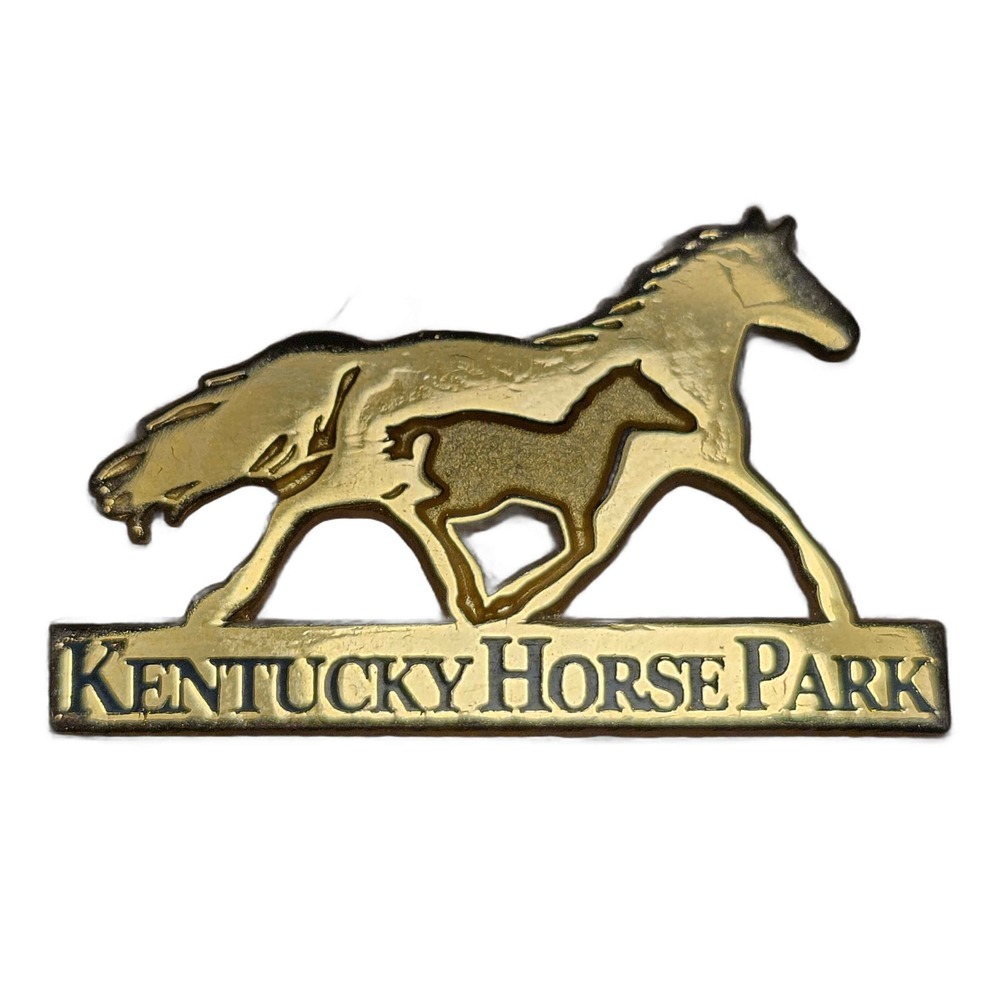 Kentucky Horse Park Equine Bluegrass State Souvenir Lapel Vest Hat Pin G9